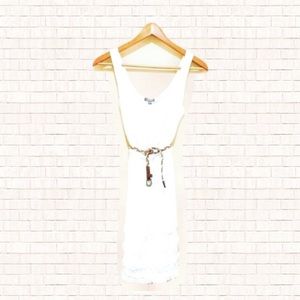 White Crochet Lace Dress • kohl’s lily rose lace belted dress juniors XS NWT OBO